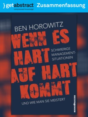 cover image of Wenn es hart auf hart kommt (Zusammenfassung)